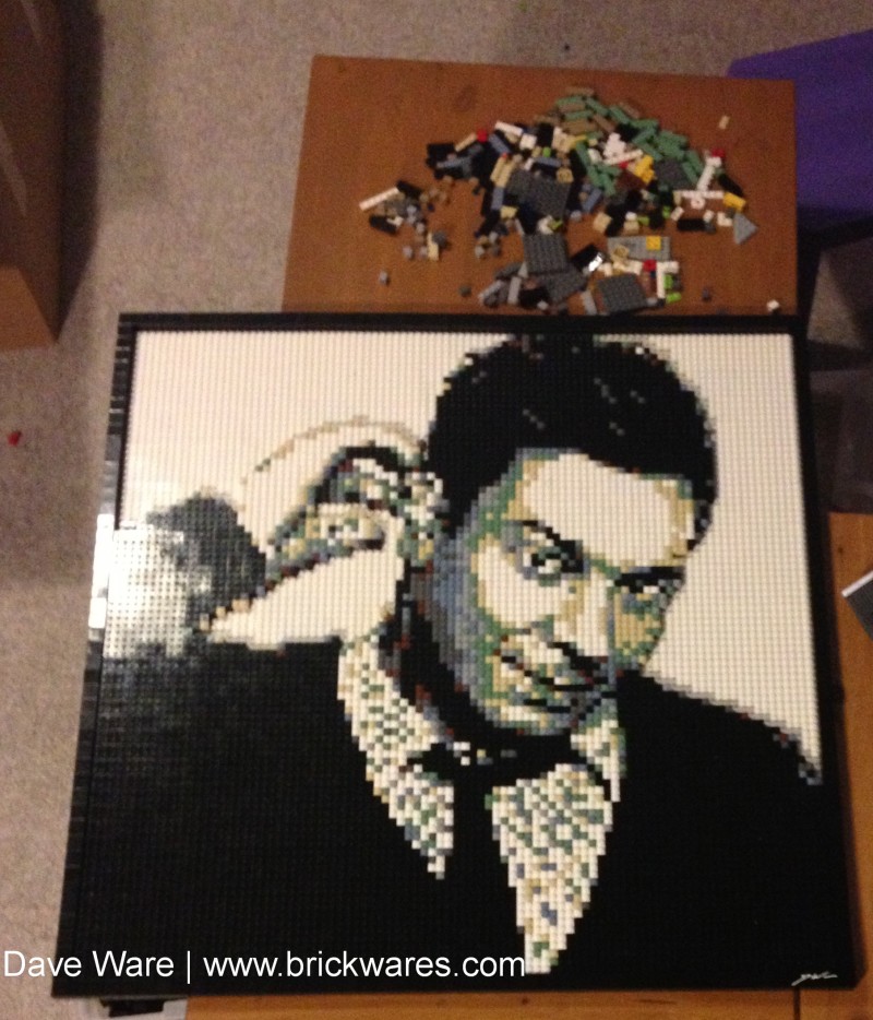 Lego Mosaic of Jimmy Fallon, by Dave Ware of Brickwares Custom Mosaics.