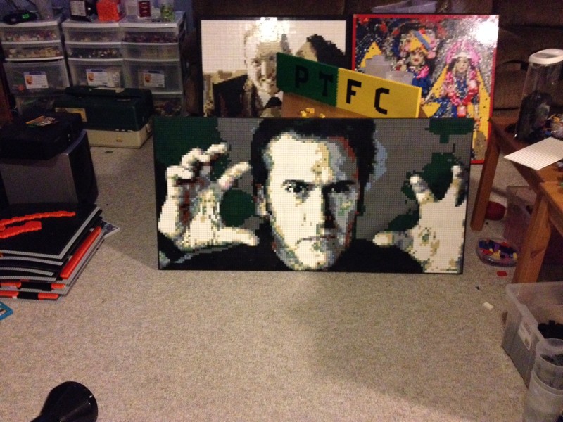 Bruce Campbell Lego mosaic